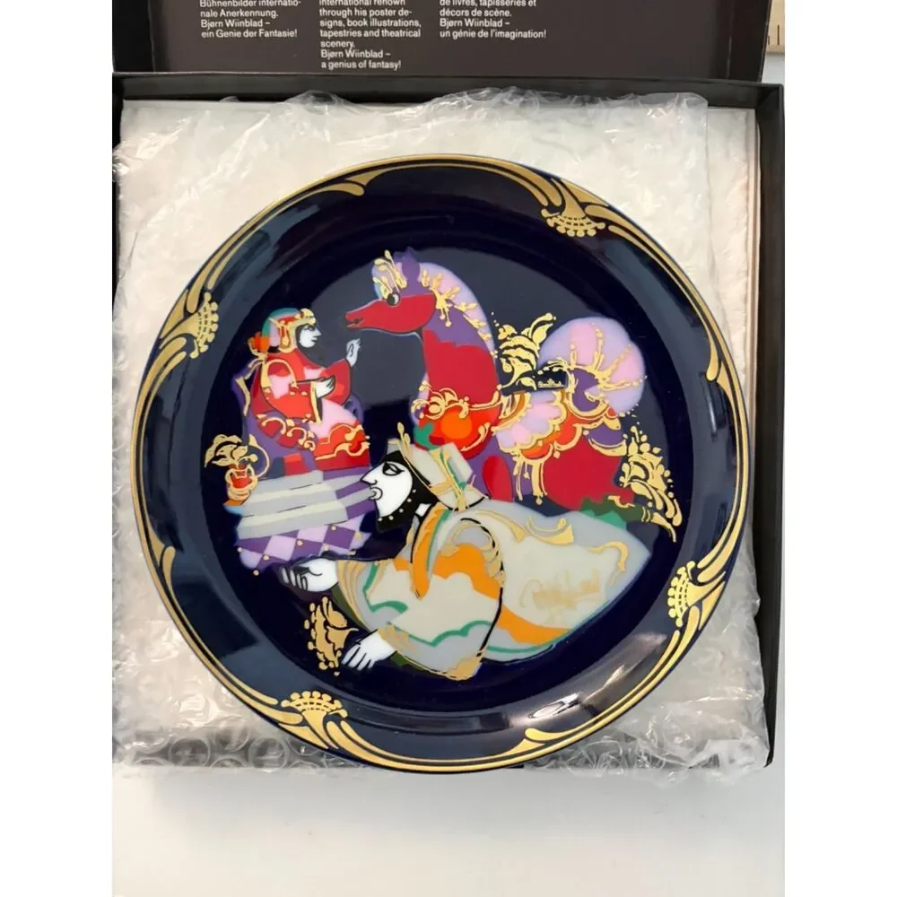 Rosenthal Zauberpferd  Magic Horse Arabian Night plate by Bjorn Wiinblad